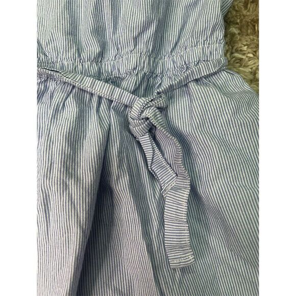 Carter's Toddler Girl's Blue Pinstripe Dress Size 5 Short Sleeve - Picture 2 of 5